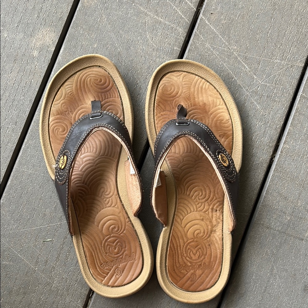Chic Brown and Tan Sandals
